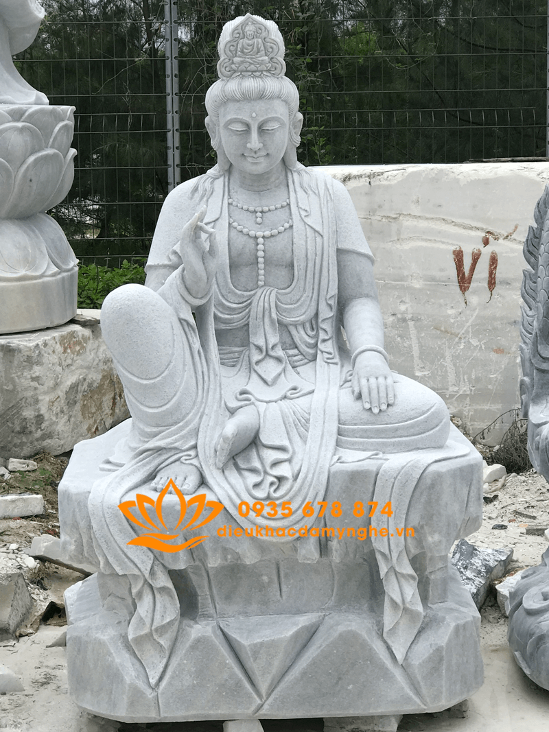 Bán Tượng Phật Bà Quan Âm Ngồi Tự Tại Tay Bắt Ấn Đẹp Nhất