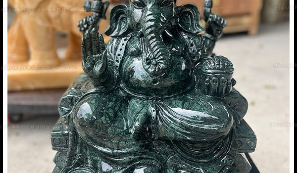 tuong than voi ganesha da xanh an do