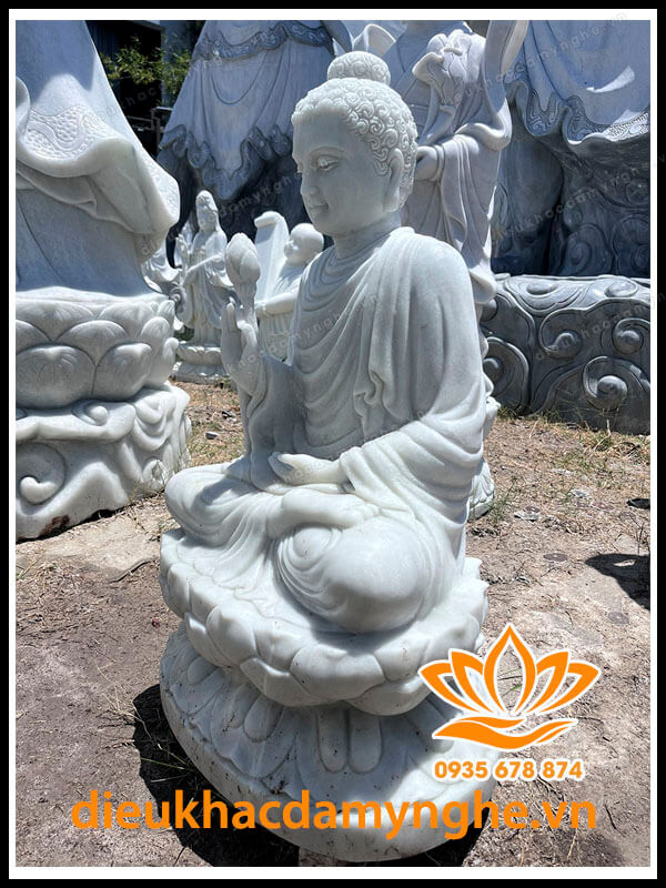 Tượng Phật Thích Ca Niêm Hoa Vi Tiếu Nhỏ Để Cửa Hàng