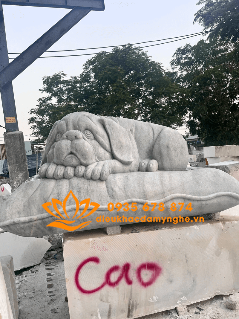 Điêu Khắc Tượng Chó Bằng Đá Mỹ Nghệ Non Nước
