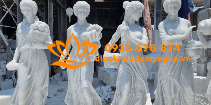 tuong co gai bon nua bang da trang tu nhien