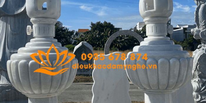 cap den dau bang da trang dep
