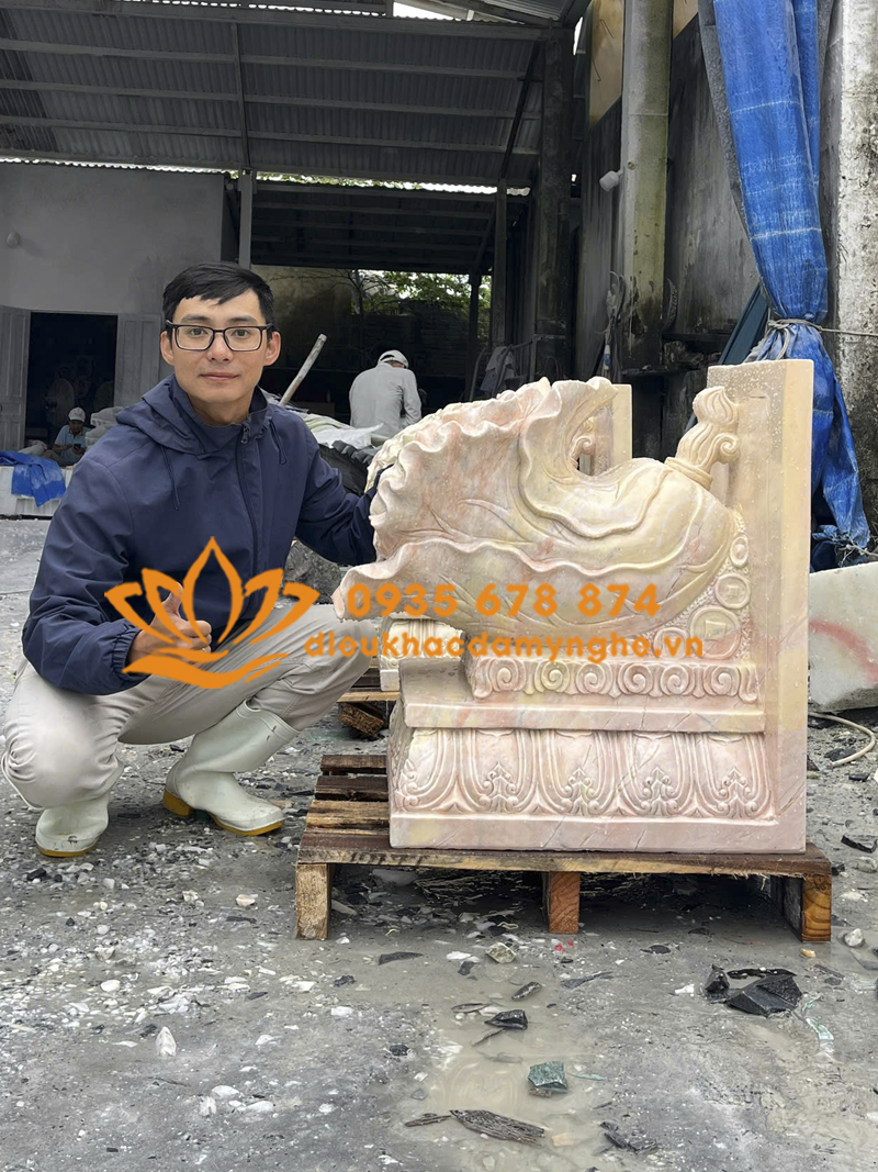 Cặp Bắp Cải Tài Lộc Để cổng Bằng Đá Cẩm Thạch Nguyên Khối