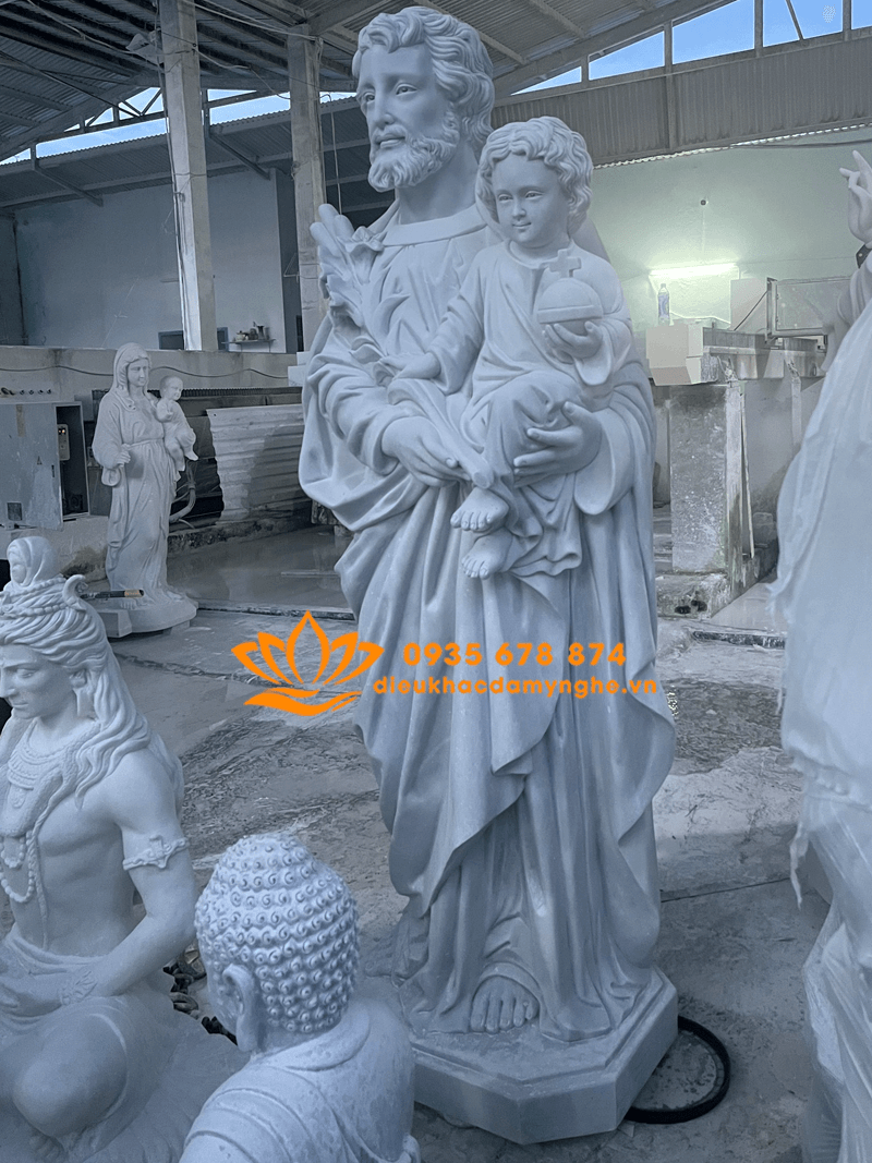 Cơ Sở Chế Tác Tượng Thánh Giuse Bế Chúa Bằng Đá Mỹ Nghệ
