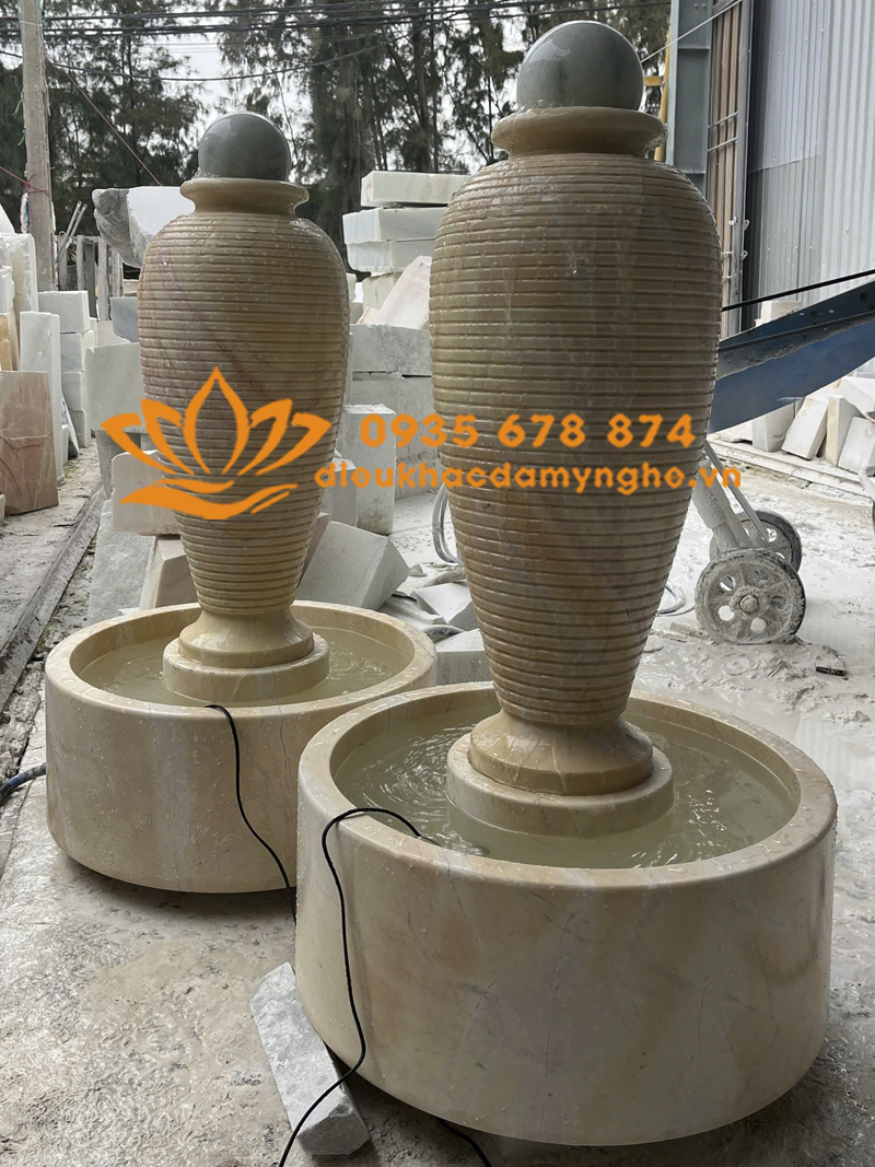Thi Công Đài Phun Nước Thạch Thủy Bình Bằng Đá Mỹ Nghệ