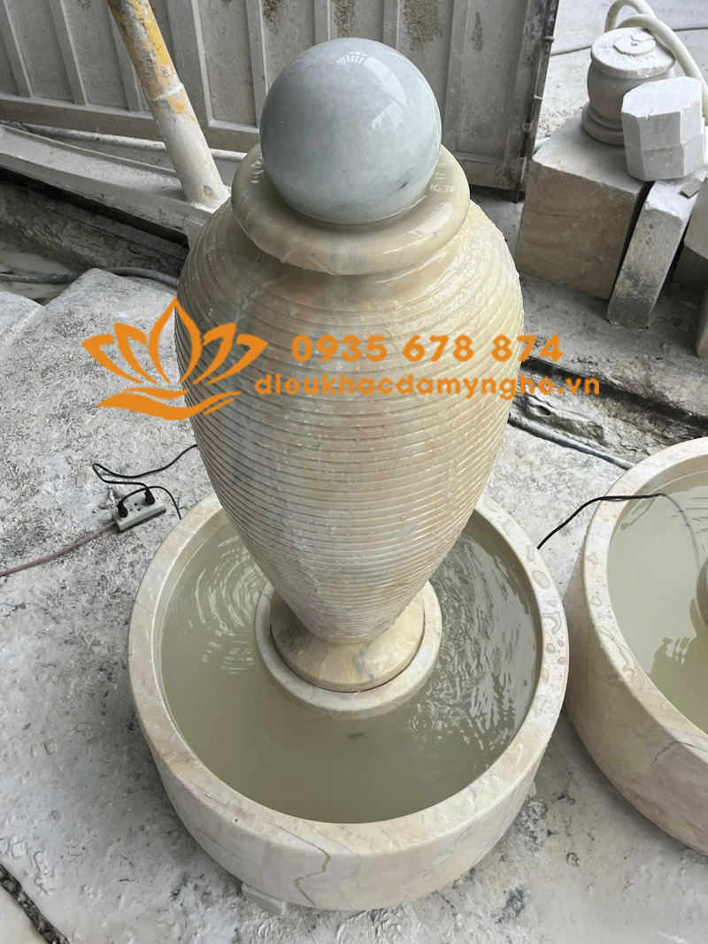 Thi Công Đài Phun Nước Thạch Thủy Bình Bằng Đá Mỹ Nghệ
