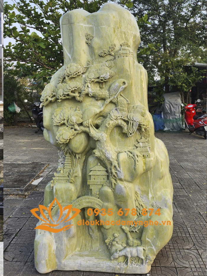 phu dieu cham cay tung va hong hac bang da xanh