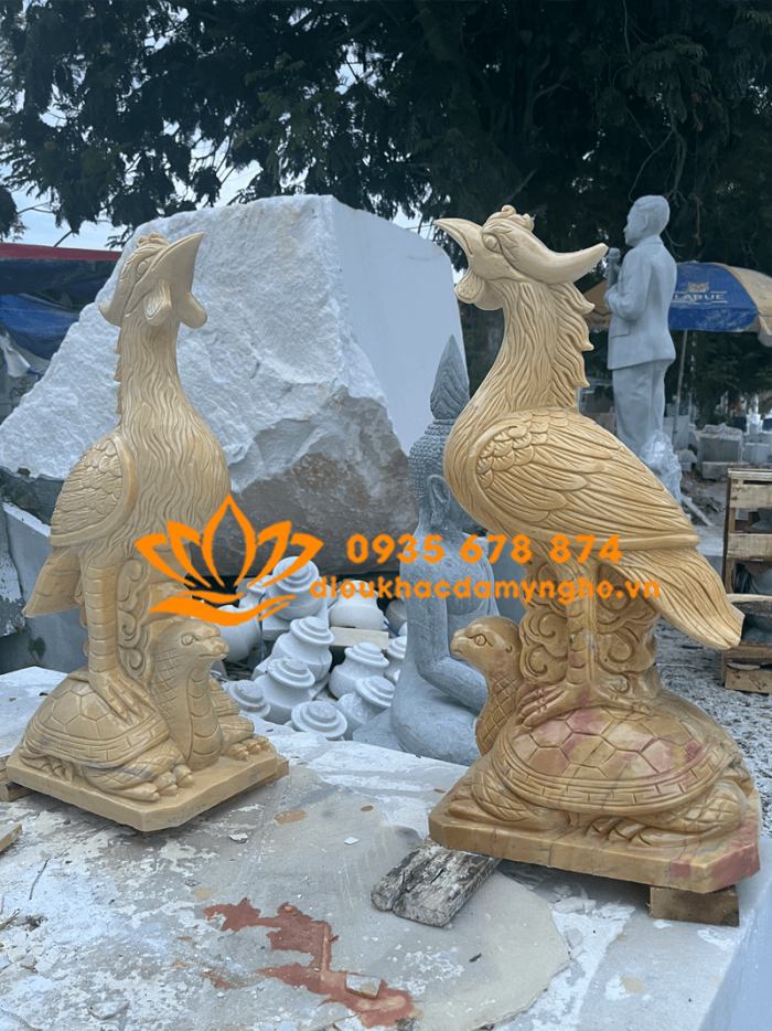 tuong chim hac bang da gia goc tan xuong