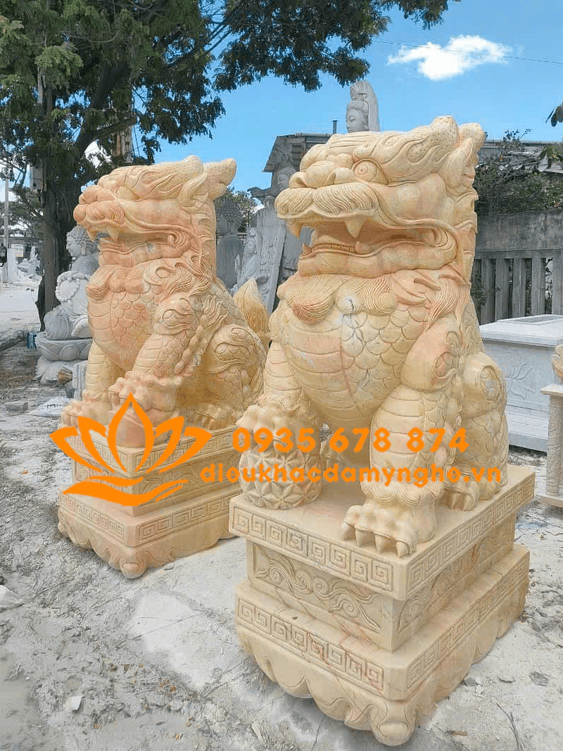 Giá Bán Cặp Tượng Nghê Bằng Đá Mỹ Nghệ Non Nước