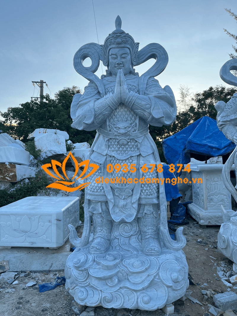 Mẫu Tượng 2 Vị Hộ Pháp Bằng Đá Mỹ Nghệ Non Nước