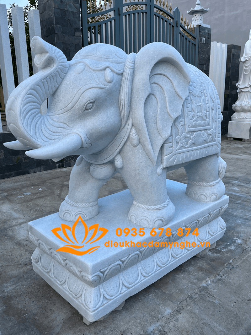 Mẫu Tượng Voi Đá Bằng Đá Mỹ Nghệ Non Nước Đẹp Nhất