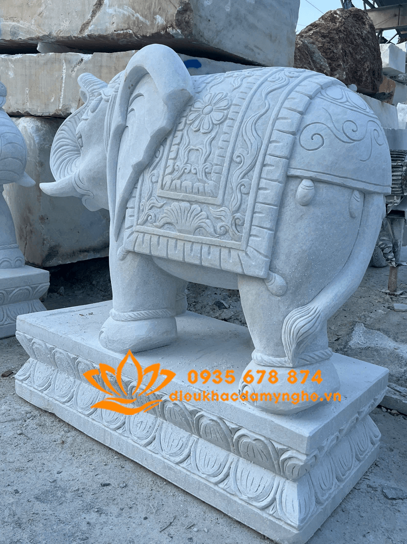 Mẫu Tượng Voi Đá Bằng Đá Mỹ Nghệ Non Nước Đẹp Nhất
