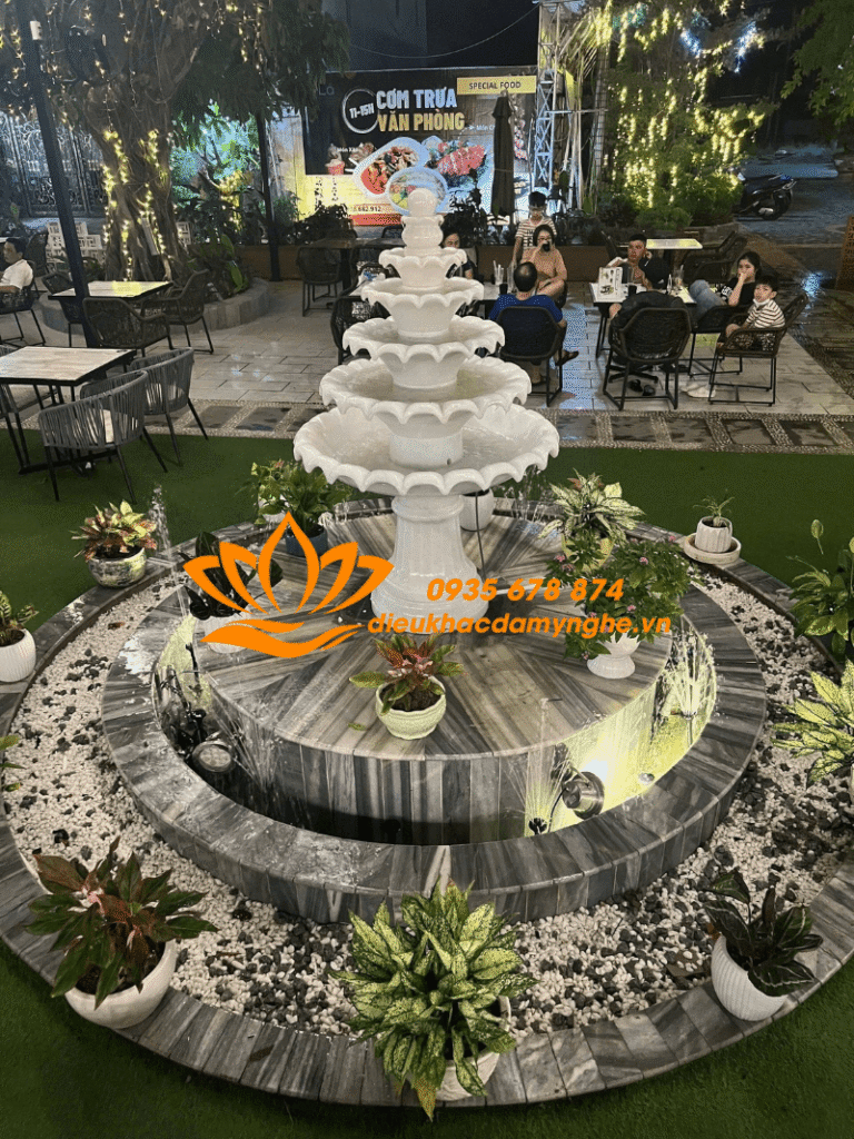 thiet ke dai phun nuoc mini cho san vuon