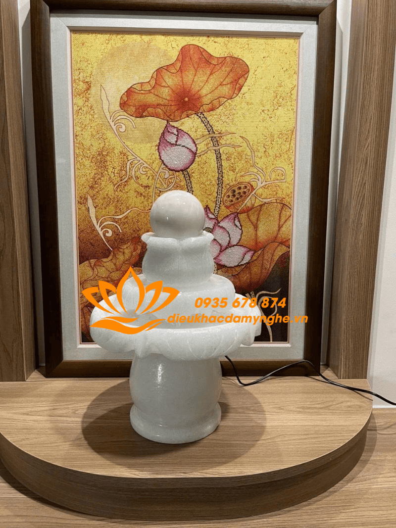 Thi Công Đài Phun Nước Lục Bình Mini Bằng Đá Mỹ Nghệ