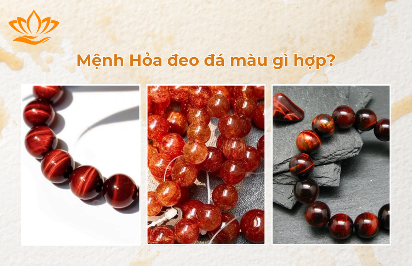 Vòng đá phong thuỷ cho người Mệnh HOẢ hút tài lộc, may mắn