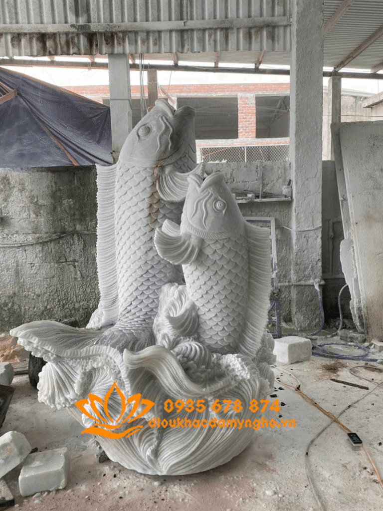 tuong ca chep vuot vu mon bang da