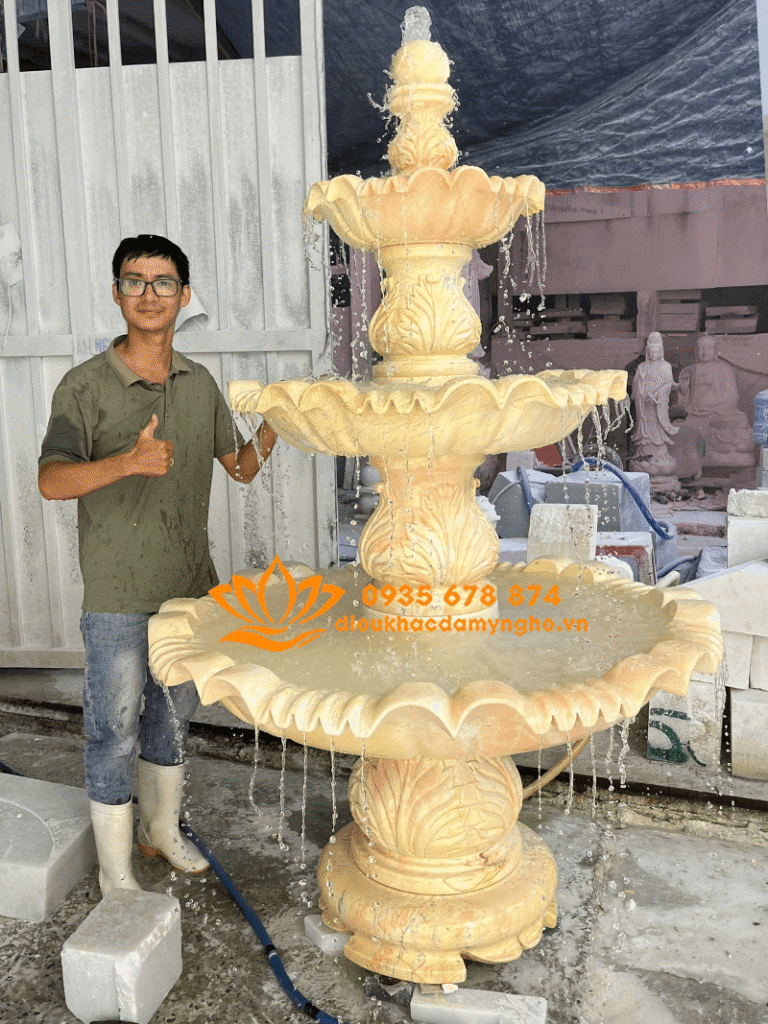 xuong che tac tuong dai phun nuoc bang da my nghe da nang