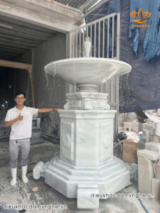 Chế Tác Và Lắp Đặt Đài Phun Nước Tại Bến Tre Cao 2,5 Mét