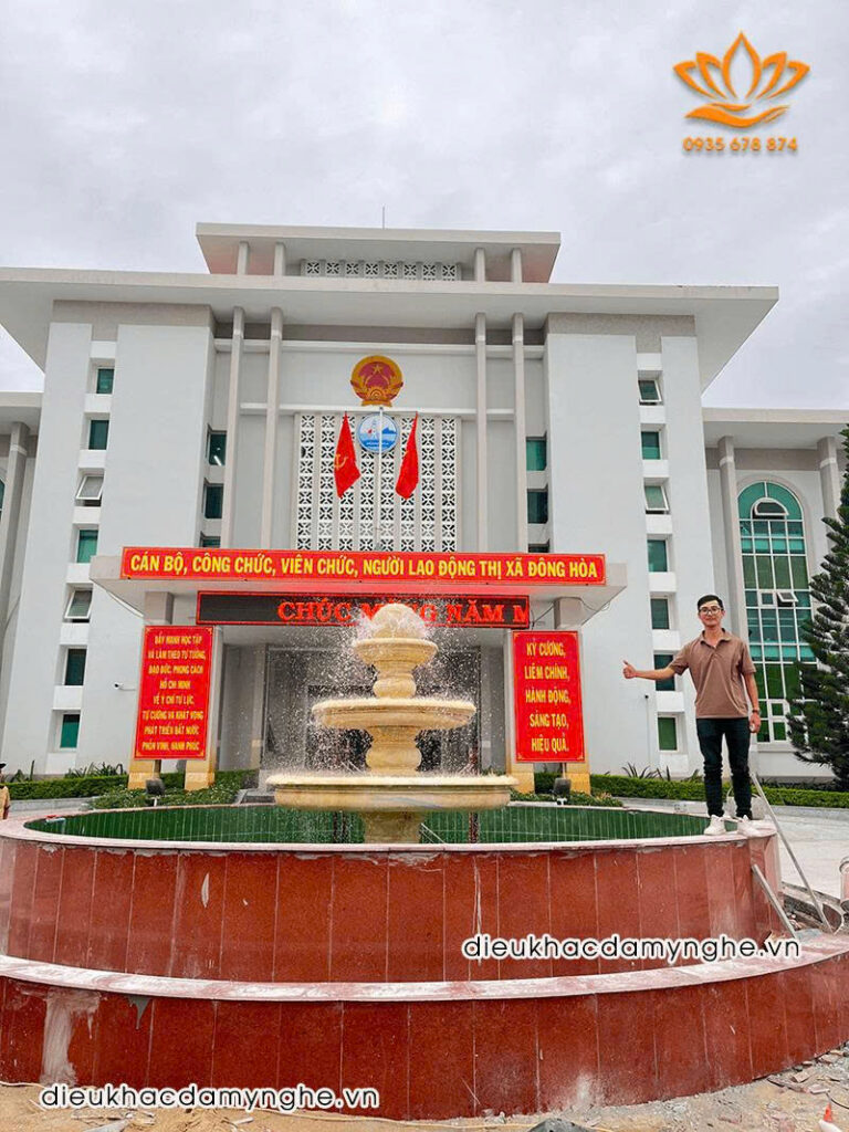 Chế Tác & Lắp Ráp Đài Phun Nước Cao 2 mét 86 tại Đông Hòa Phú Yên