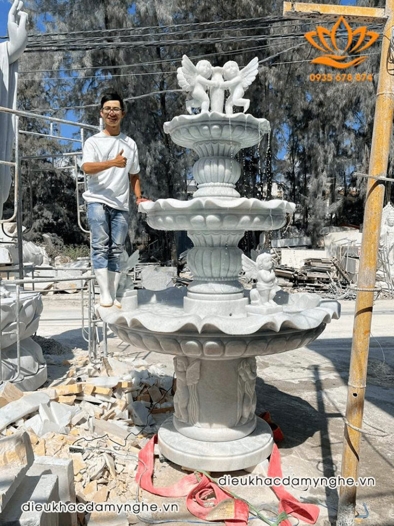 Thiết Kế, Lắp Đặt Đài Phun Nước Thiên Thần Tại TP Hồ Chí Minh