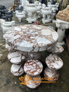 bo ban ghe da do trang