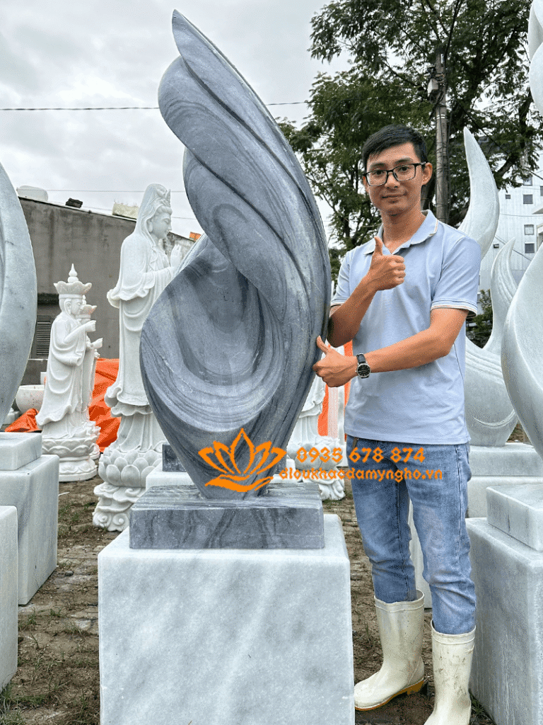 tuong nghe thuat bang da xam