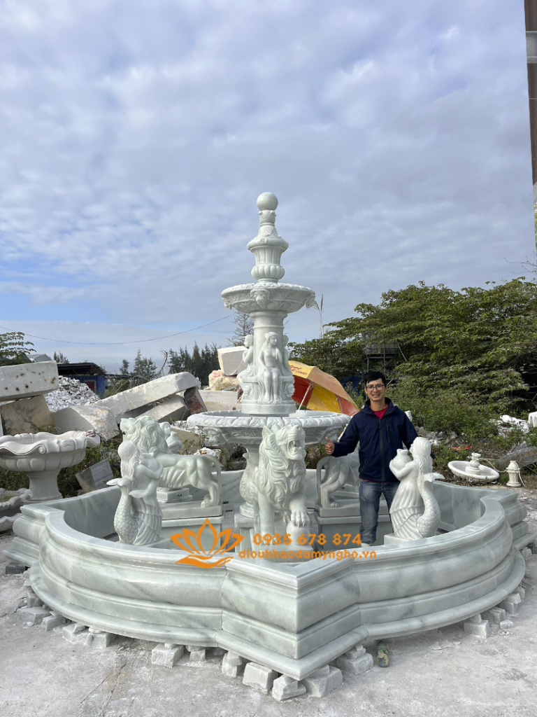 dai phun nuoc su tu bang da dep