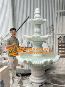 mau dai phun nuoc 3 tang bang da cam thach nguyen khoi dep