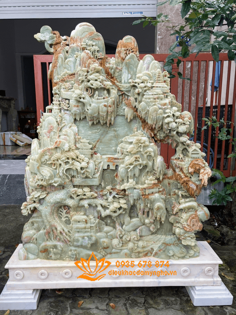 tranh phu dieu khac hoa nui non hung vi