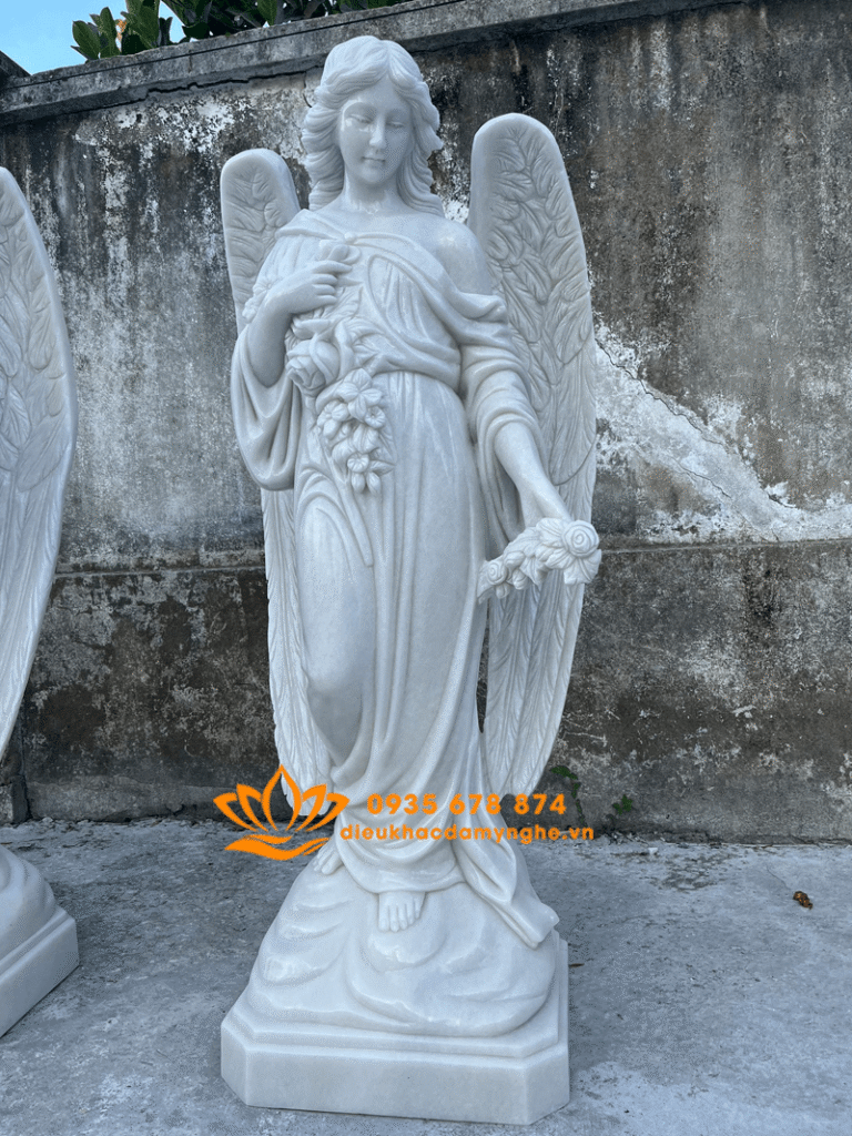 ban tuong thien than om hoa bang da trang cao cap tuong thien than bang da phong thuy da nang