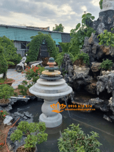 dai phun nuoc trang tri san vuon