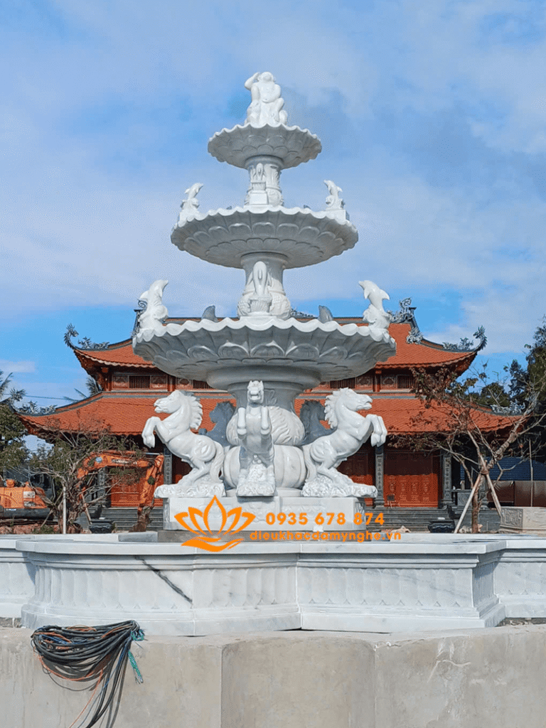 lap dat dai phun nuoc cho biet thu