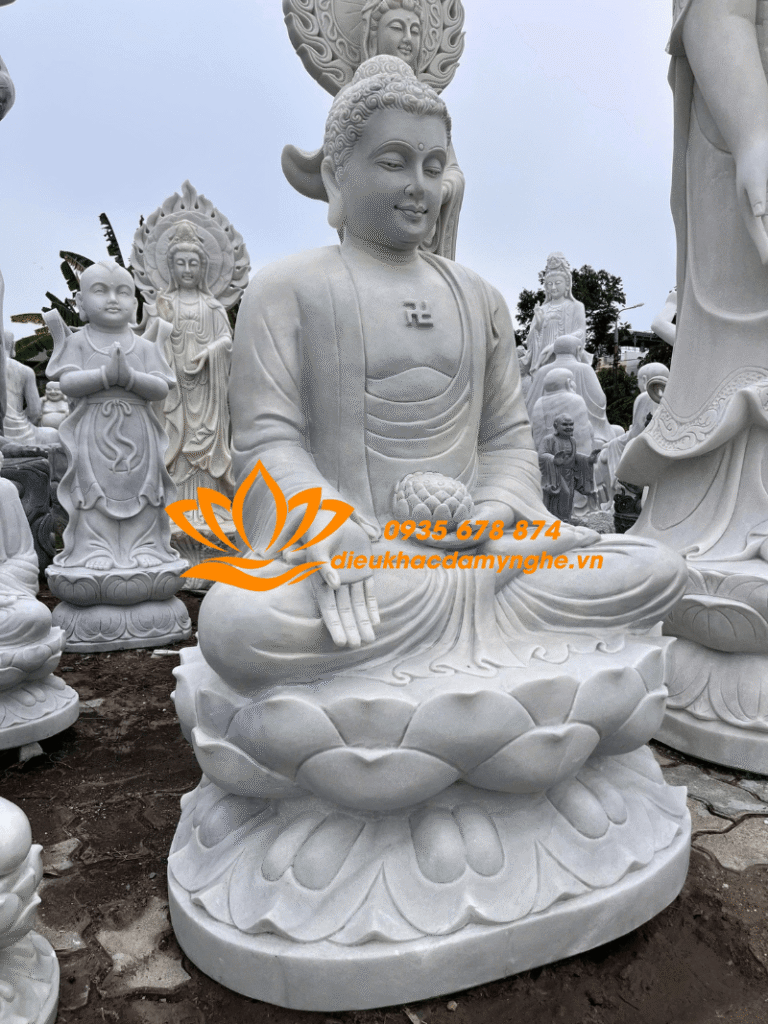 tuong a di da ngoi bang da cam thach