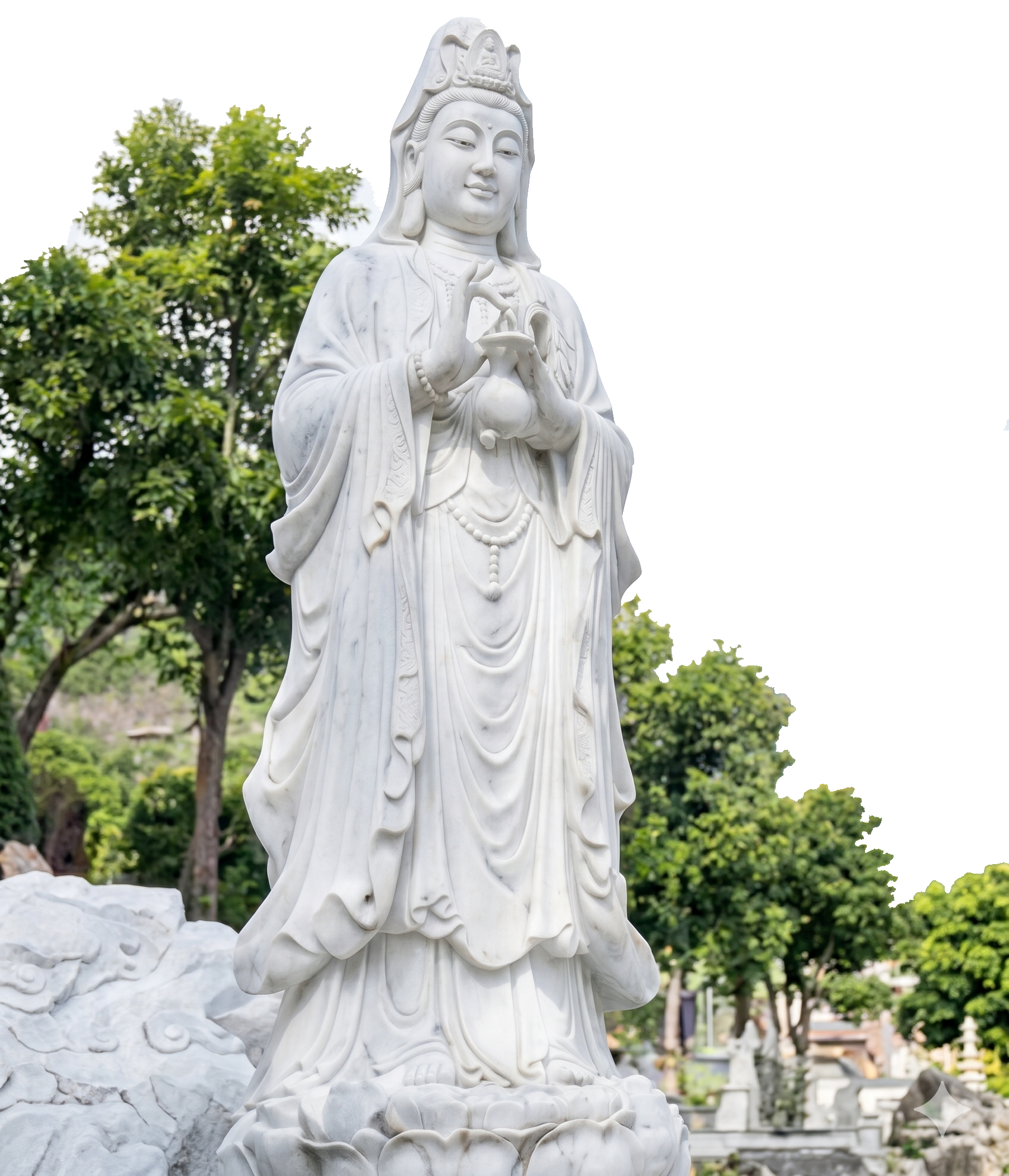 Liên hệ Tâm Nguyên để được tư vấn tượng Quan Âm bằng đá